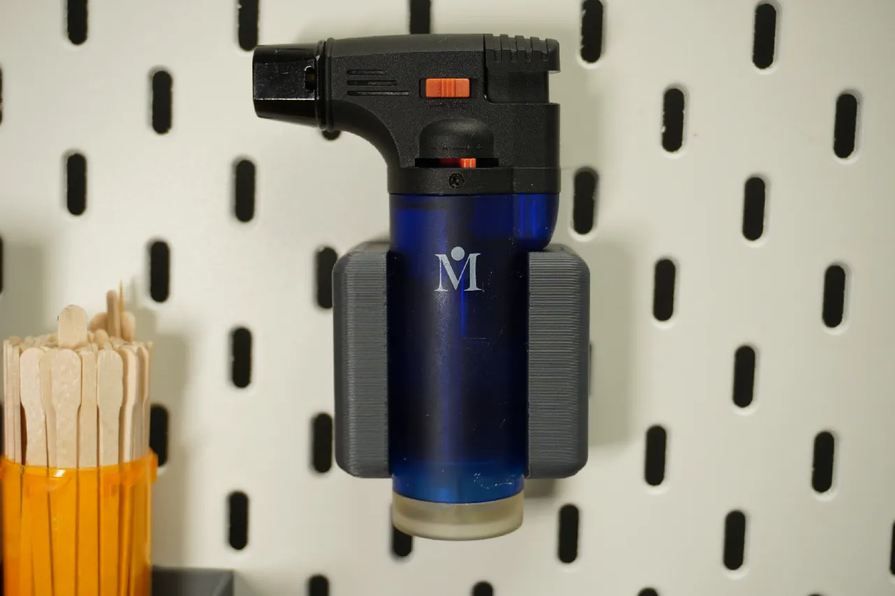 Torch Lighter Holder for IKEA Skadis PEGBoard 30mm by 3D_After_40