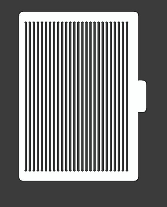 A5 Journal, Verticle 5mm lined Template