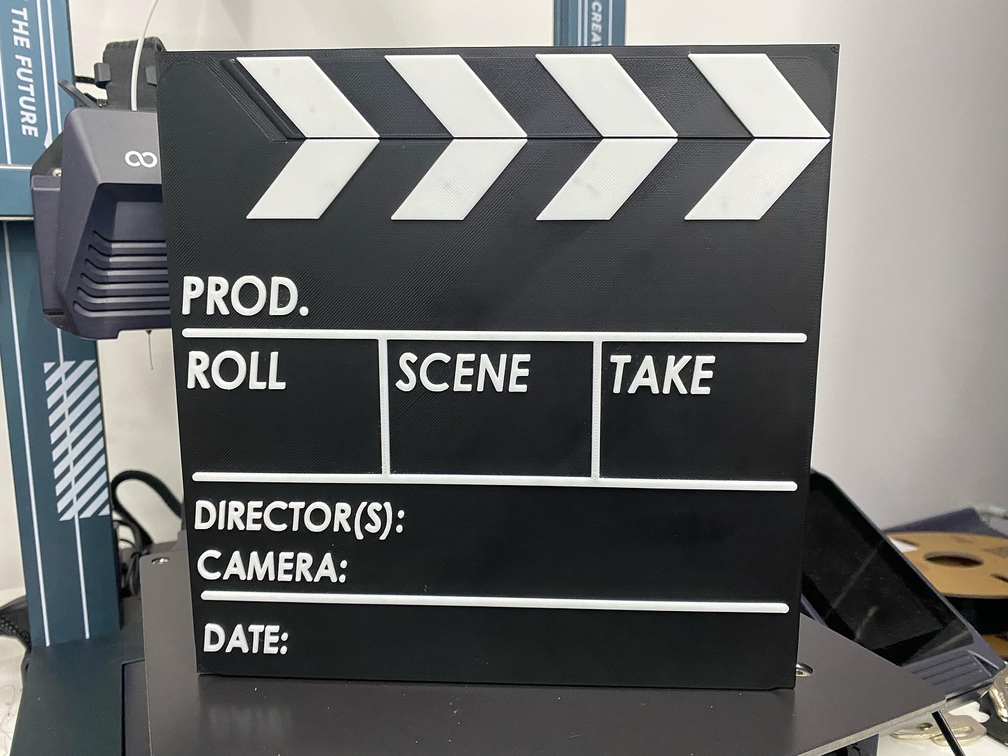 Movie Clapperboard Storage Container – Large Film Slate Organizer Box for Desk, Studio & Filmmakers