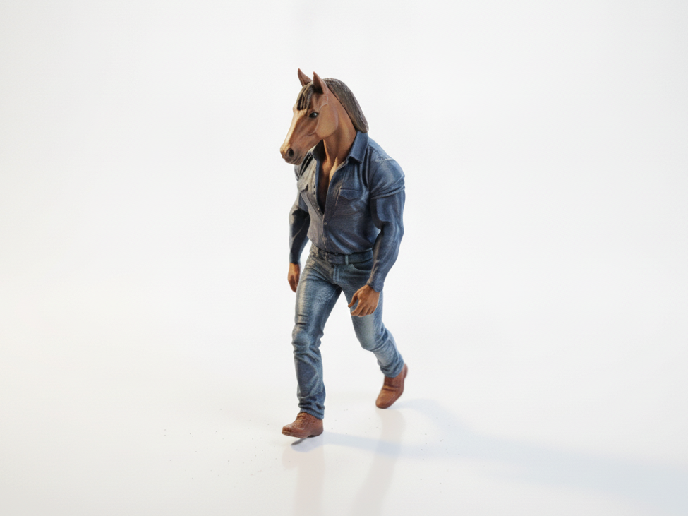 Horse Man Figurine Anthropomorphic Character 3D Printable