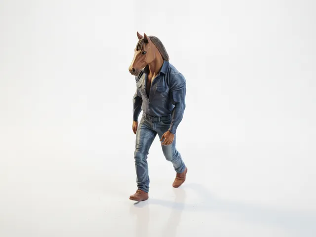 Horse Man Figurine Anthropomorphic Character 3D Printable