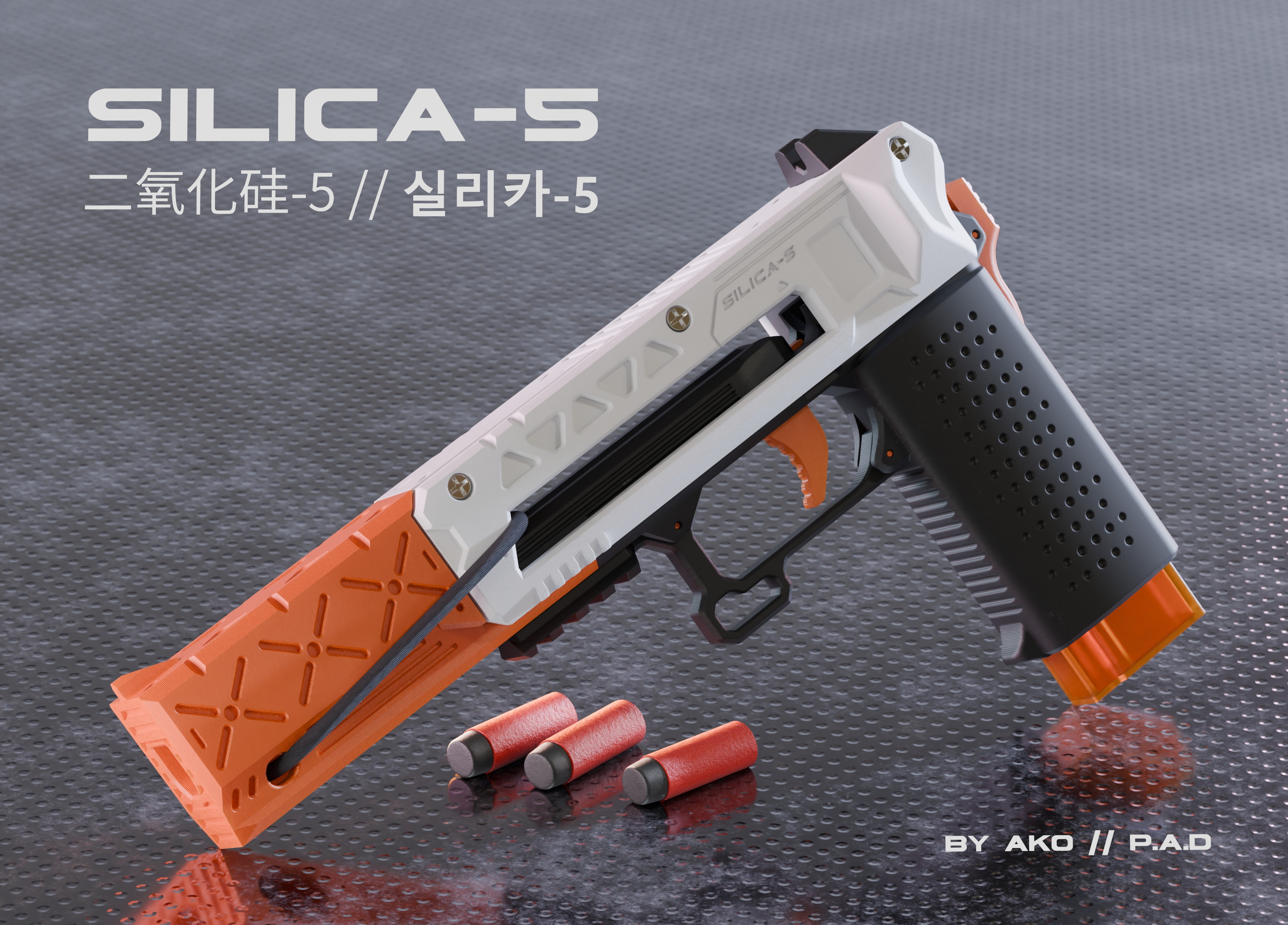 SILICA-5_Mag Fed NERF String Blaster