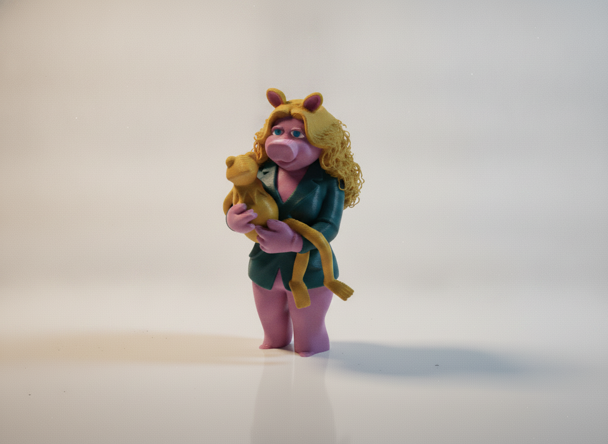 Miss Piggy Carrying Kermit