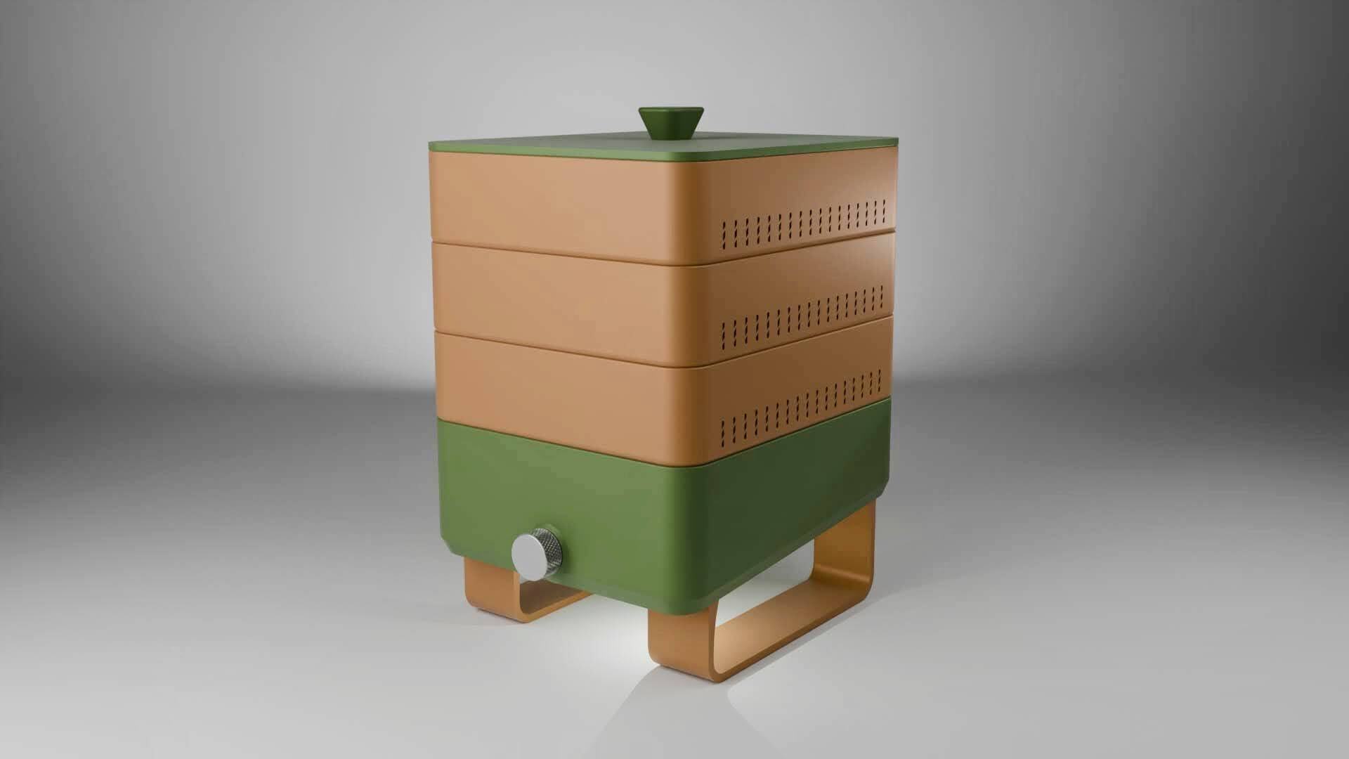 Modular vermicomposter for your home, no supports