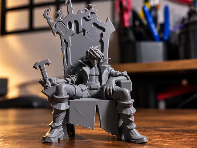 Dark Fantasy King – Anime Warrior on Throne
