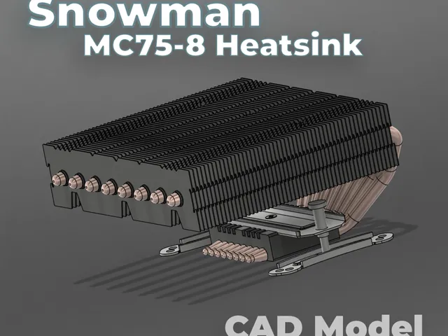 Snowman MC75-8 CPU Heatsink CAD Reference 3D Model