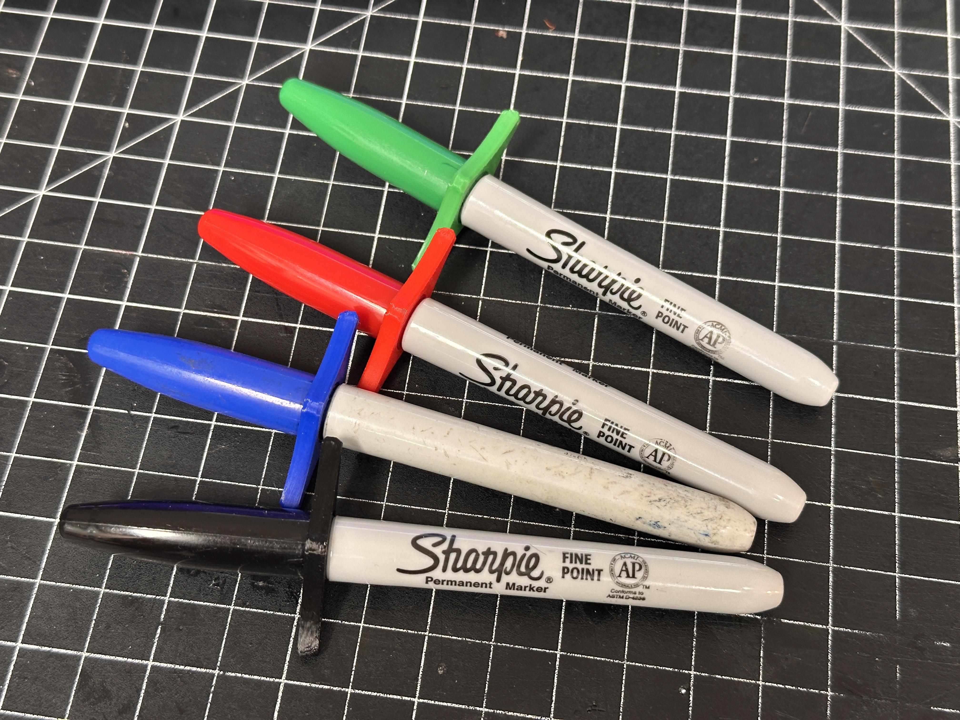 Sword hilt hand guard for Sharpie caps 3D model thumbnail