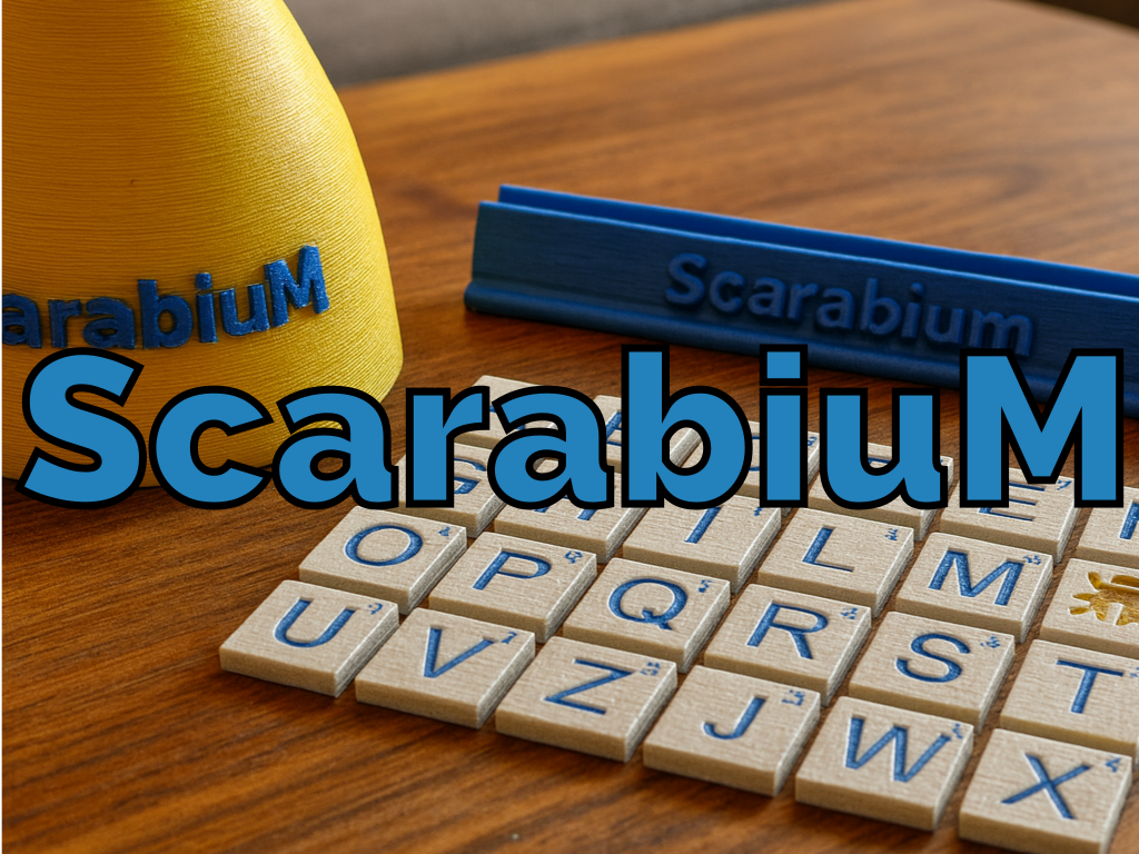 ScarabiuM – Gioco di parole stampabile in 3D