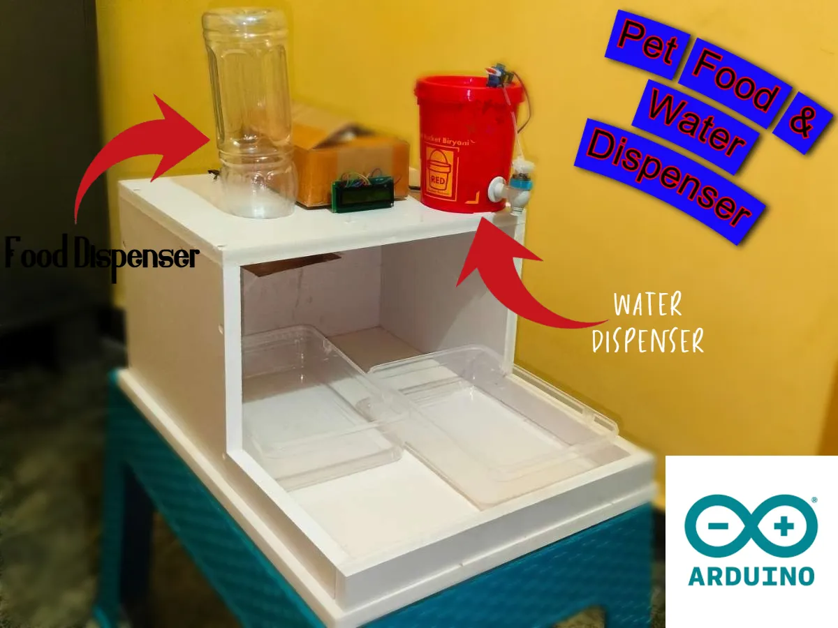 Water Dispenser Homemade Automatic Cat Feeder Dog Food Dispenser