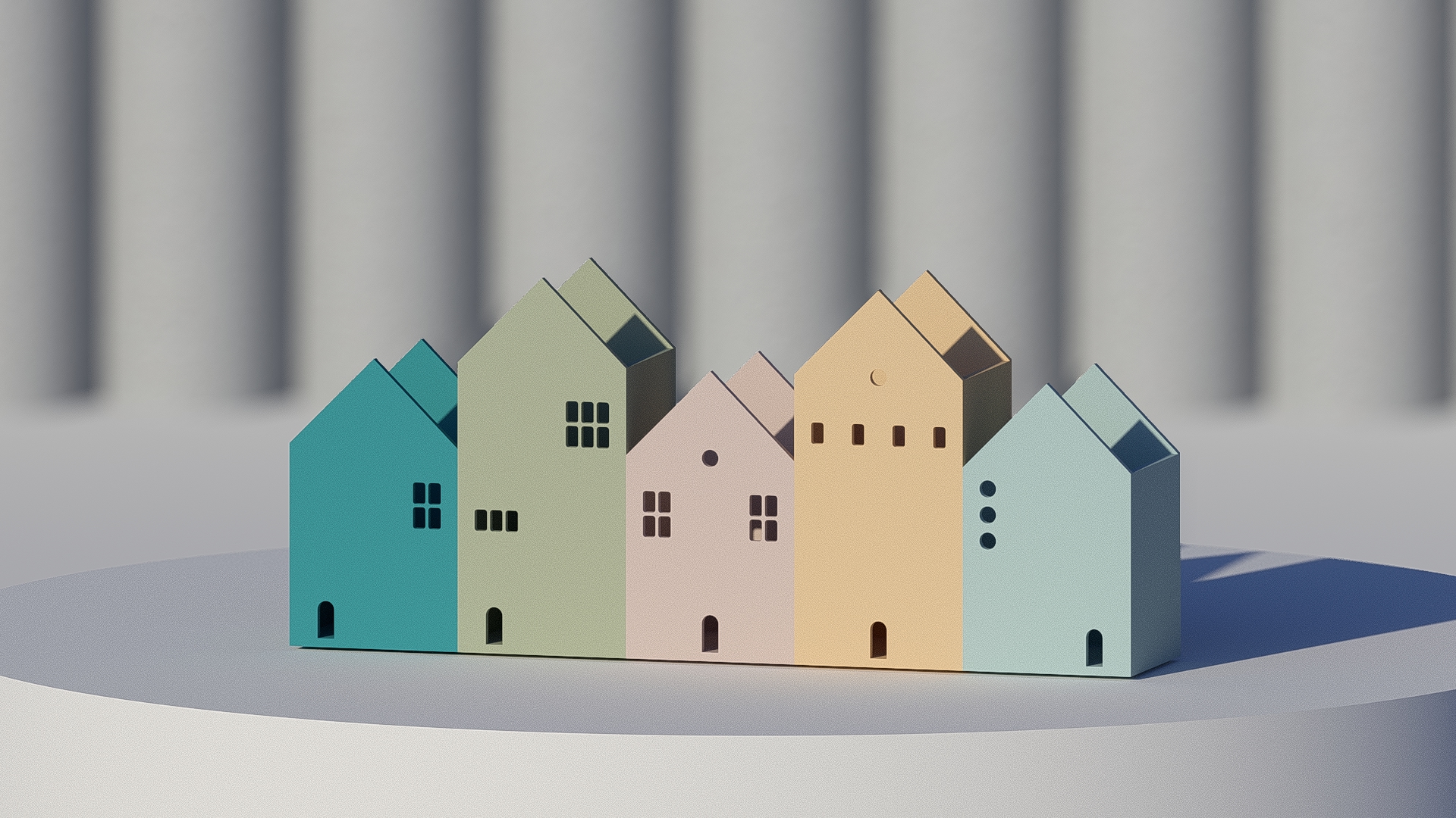 Mini Houses Pen Holders
