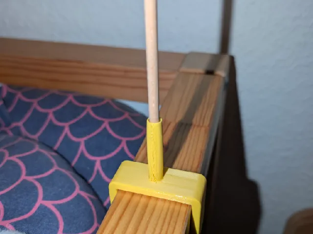 IKEA Kura Bed Clip with Integrated Rod Holder