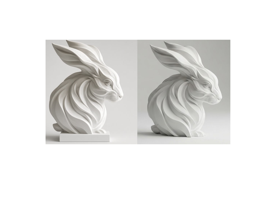 Artistic Stylized Rabbit - Spring & Easter Decor