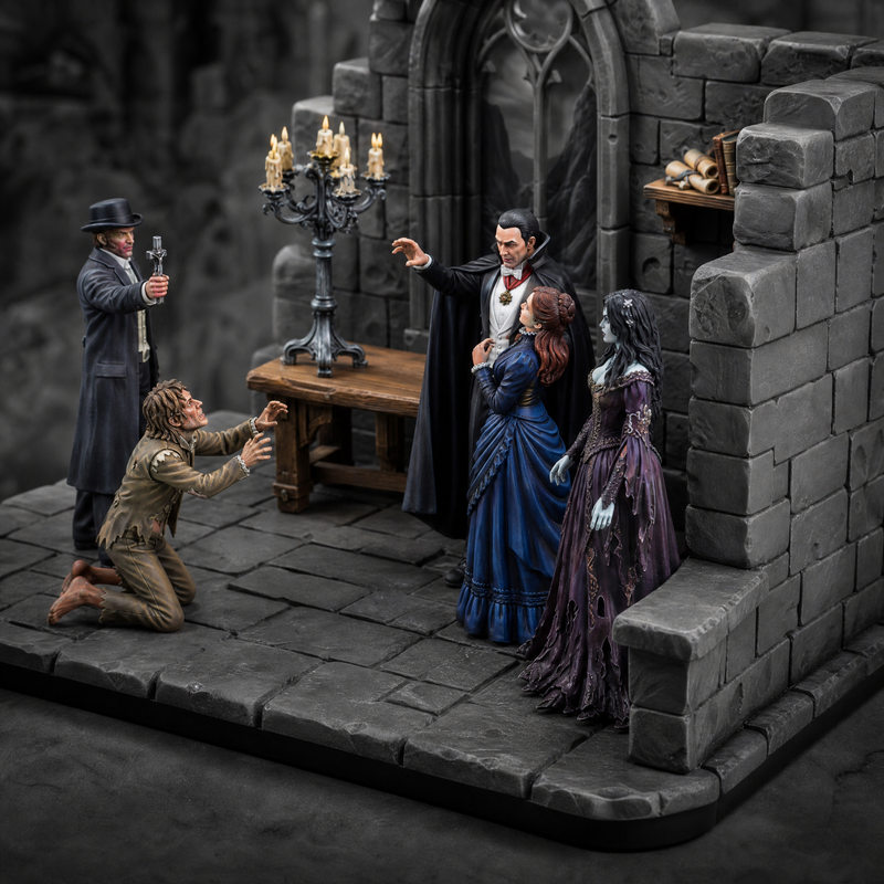 Dracula Castle Diorama - Free STL, 10 Piece Gothic Vampire Scene by ...