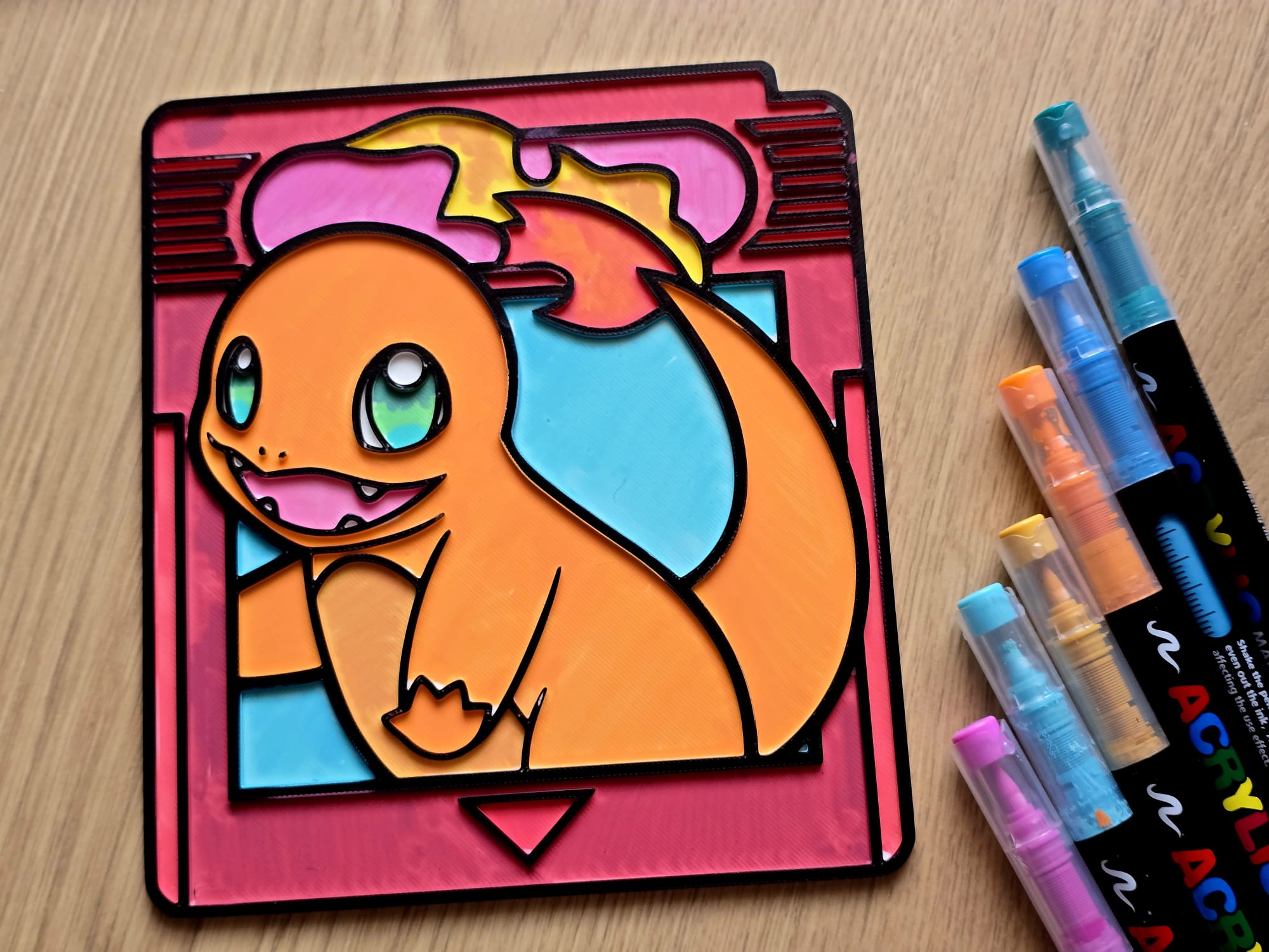 Charmander Gamecard Pokemon Coloring Craft