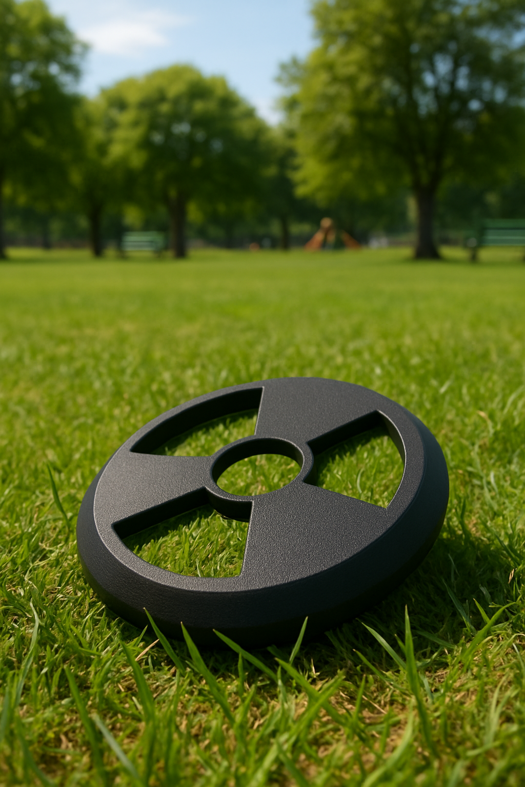 Frisbee with Radioactive Symbol