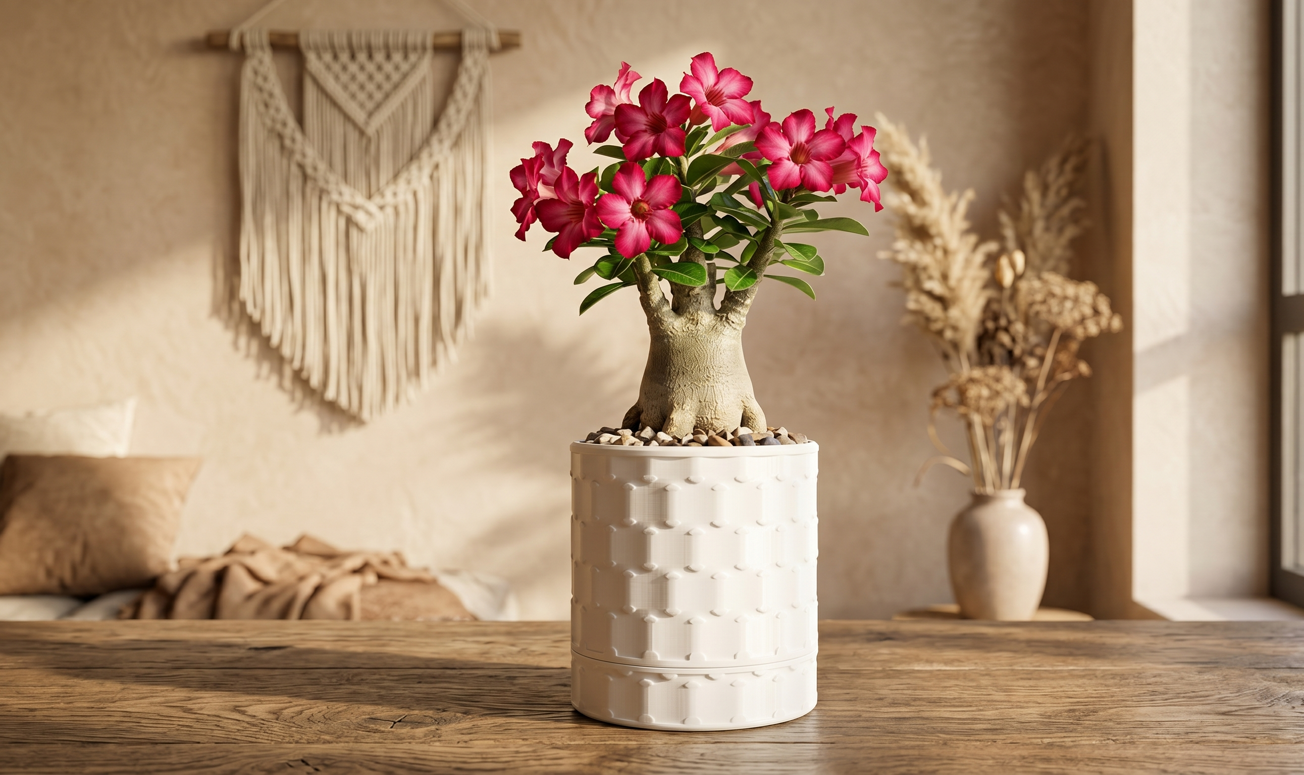 Modern Dotted White Storage Jar