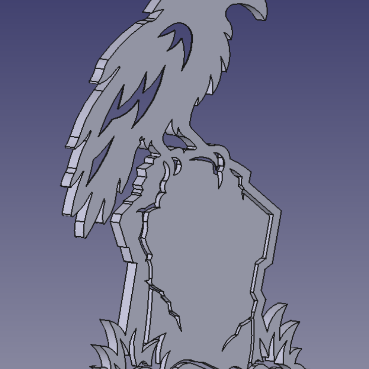 Tombstone Crow Wall Mounted Display / LED Backlit Accent Piece by DPs ...
