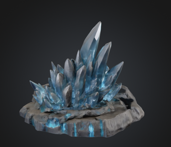 Miniatura 2 do modelo 3D Cave crystal formation