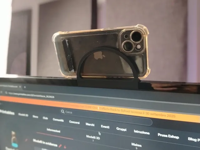 Phone holder for monitor