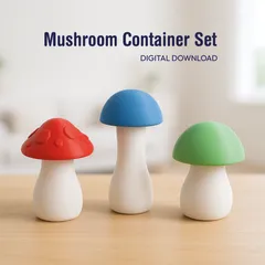 Mushroom Storage Boxes - 3 Containers Set