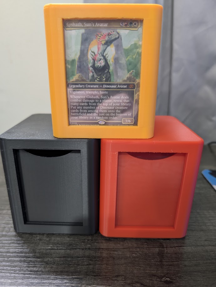 MTG Commander DeckBox - Protected Front Cover - Fits Double Sleeved - Token Divider