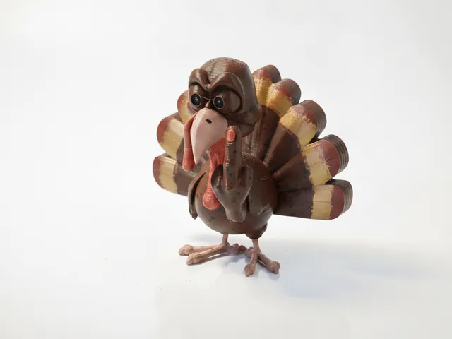 Grumpy Turkey Figurine Animal 3D Printable