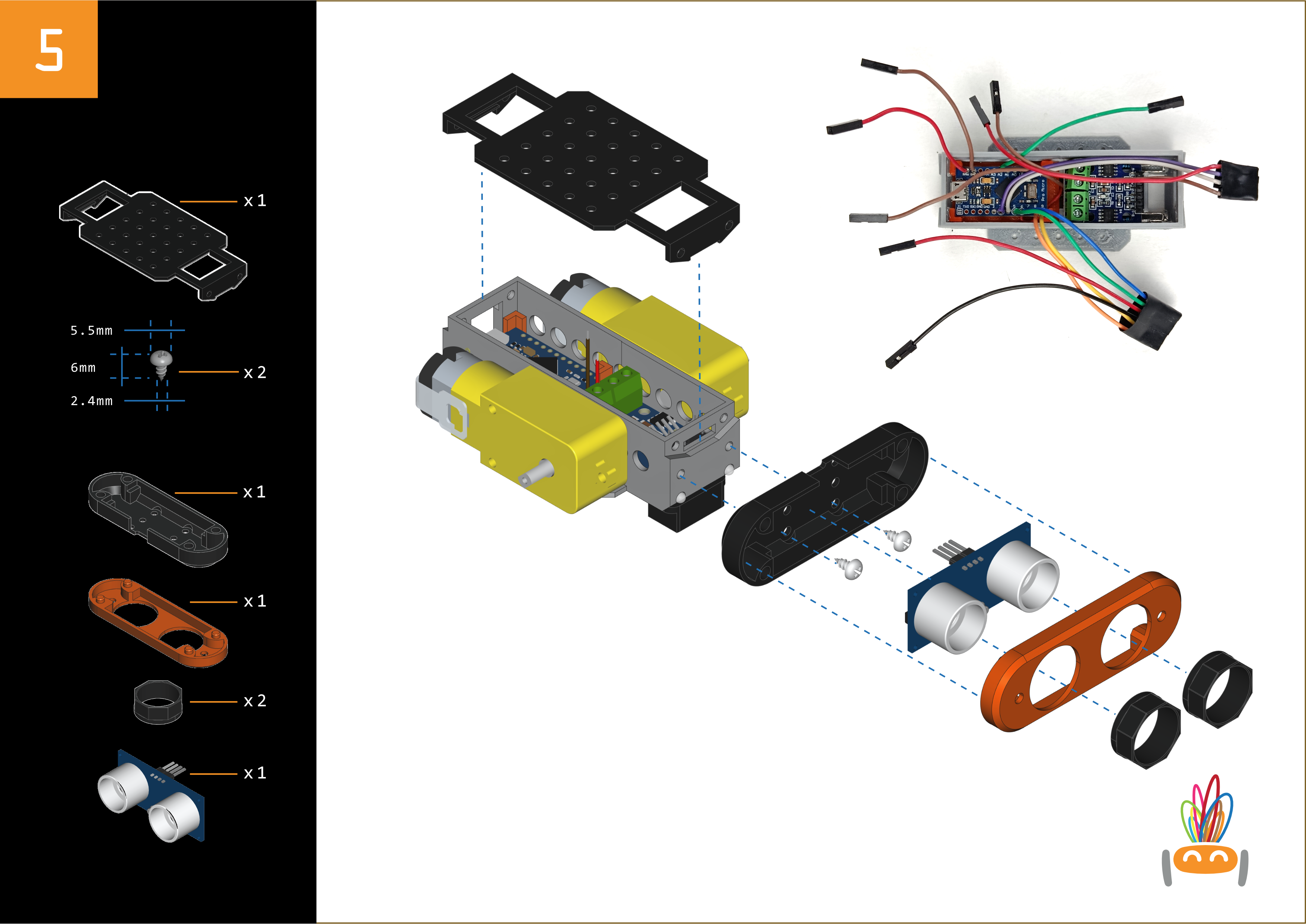 Thumbnail 8 of 3D model Educational Arduino Robot: Line Follower, Obstacle Avoidance, Light Sensor
