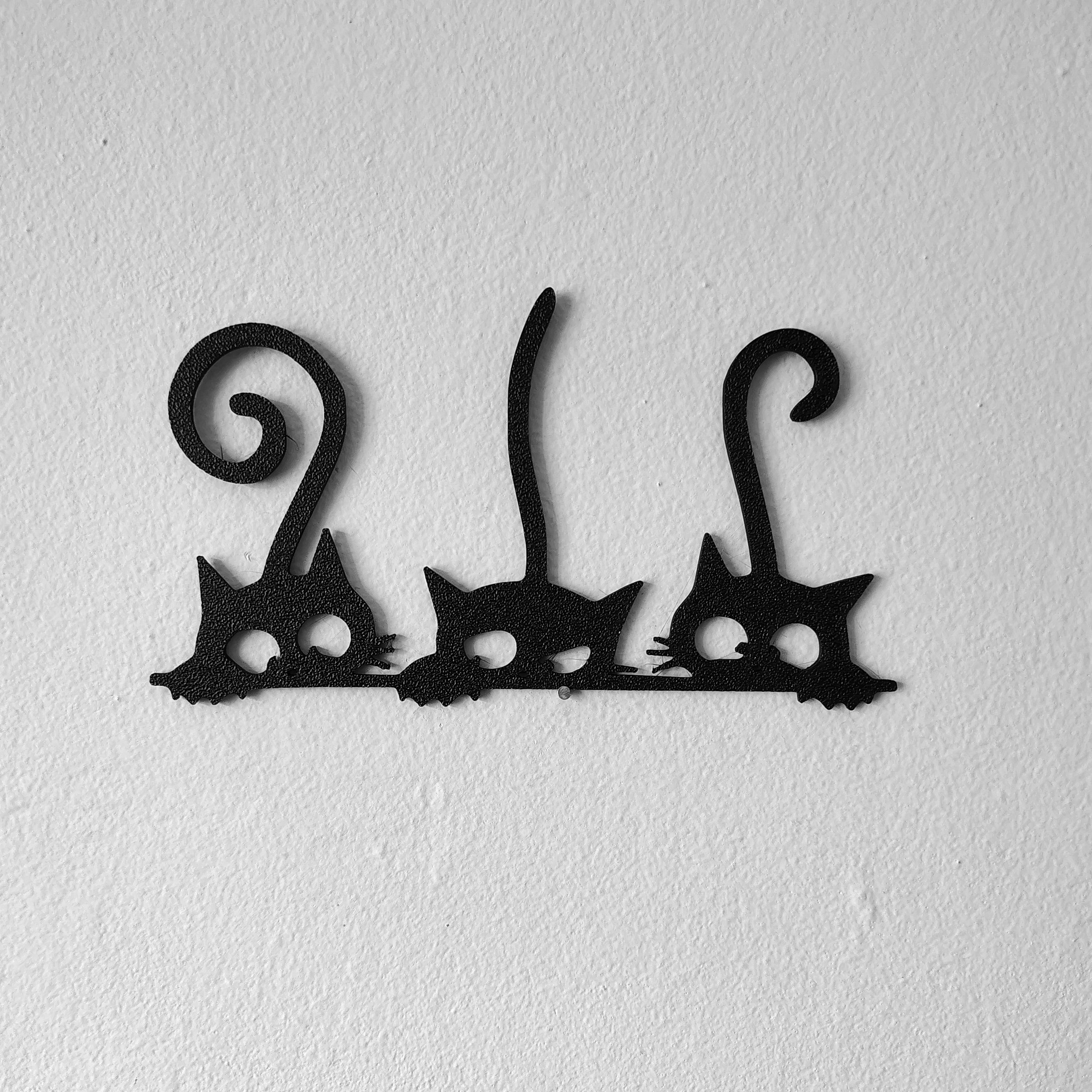 Three cats wall art