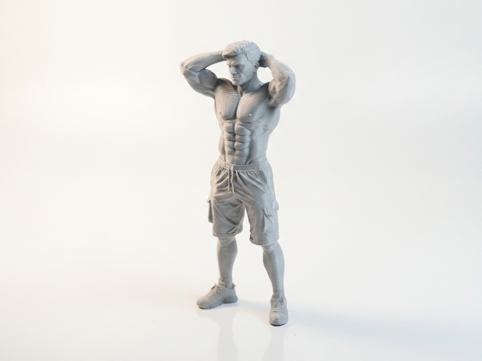 Muscular Male Figure Fitness Statue 3D Printable