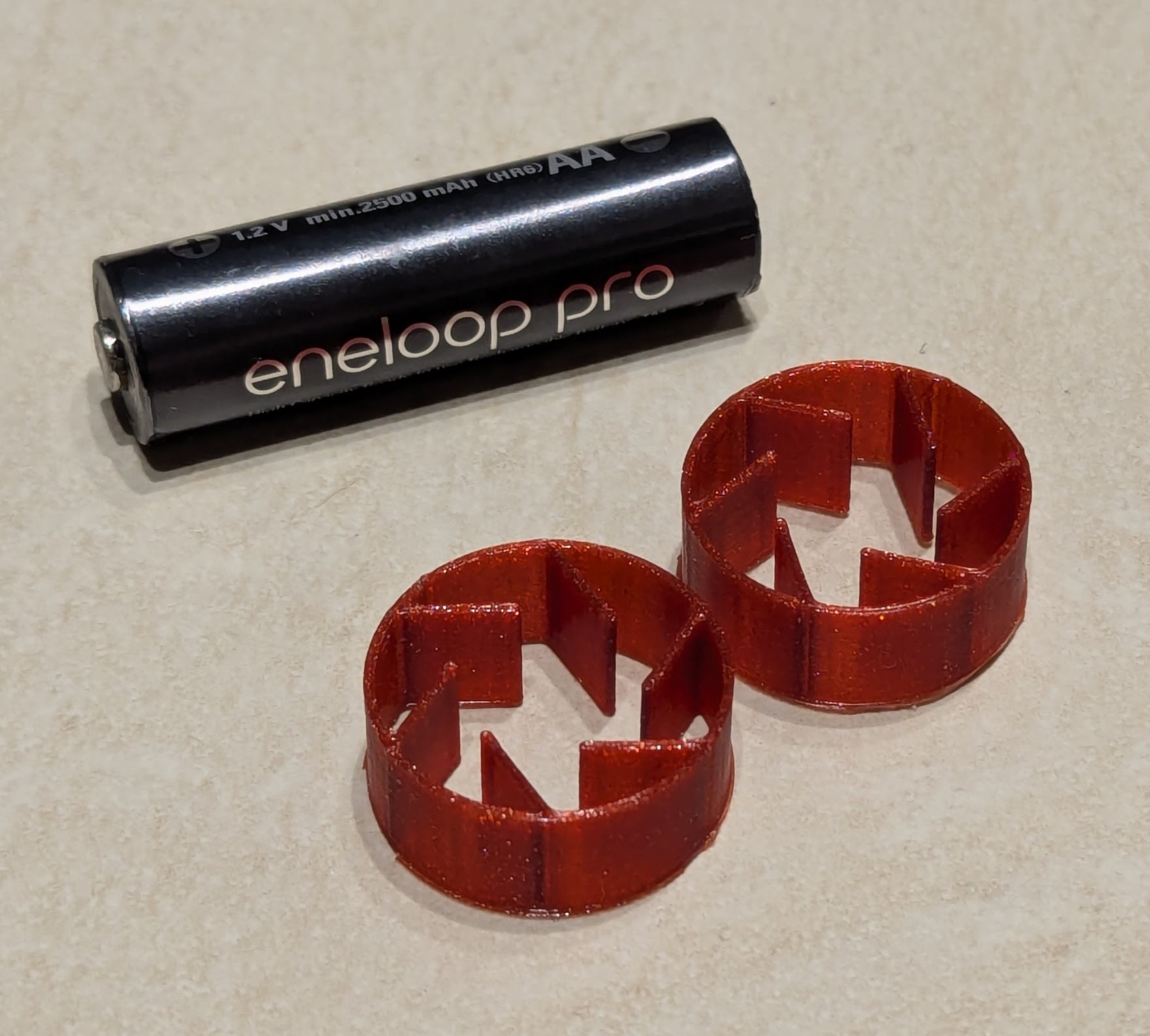 Flexible AA to C-Cell battery adaptor