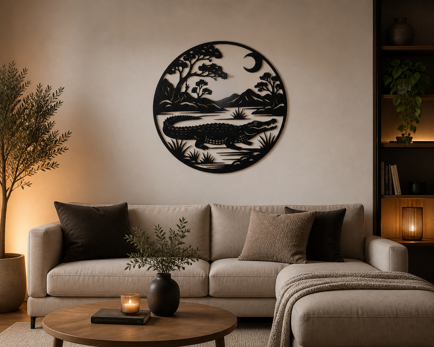 Crocodile Landscape 2D Wall Art