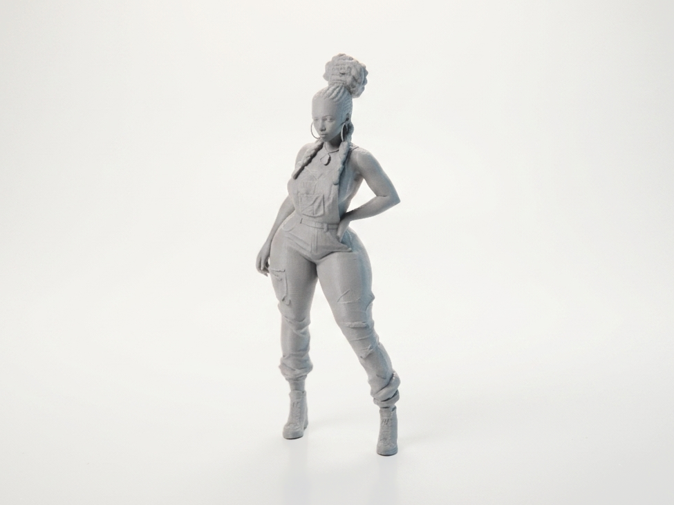 Jumpsuit Babe Female Figurine 3D Printable