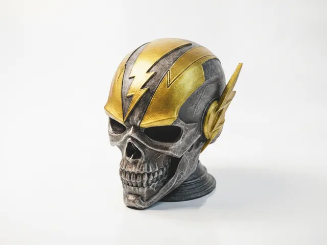 Flash Skull Sculpture Gothic Collectible 3D Printable