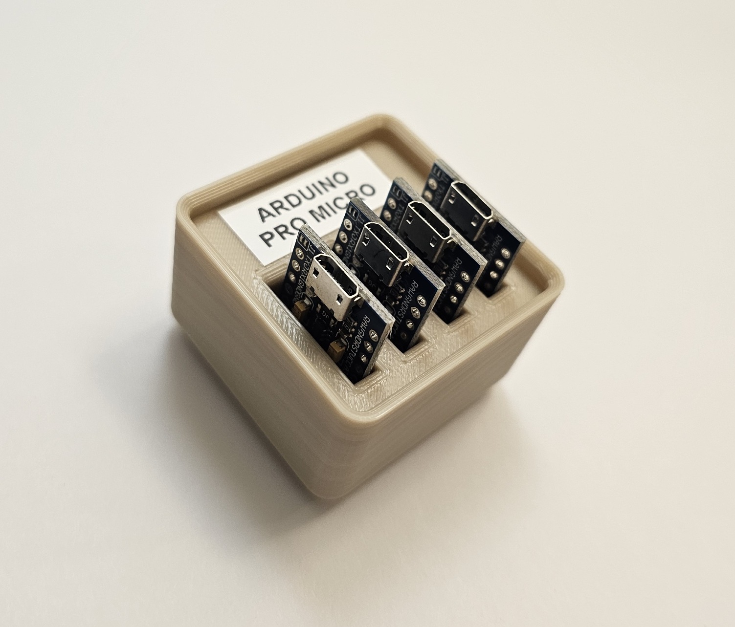 Gridfinity Arduino Pro Micro 4 slot 1x1