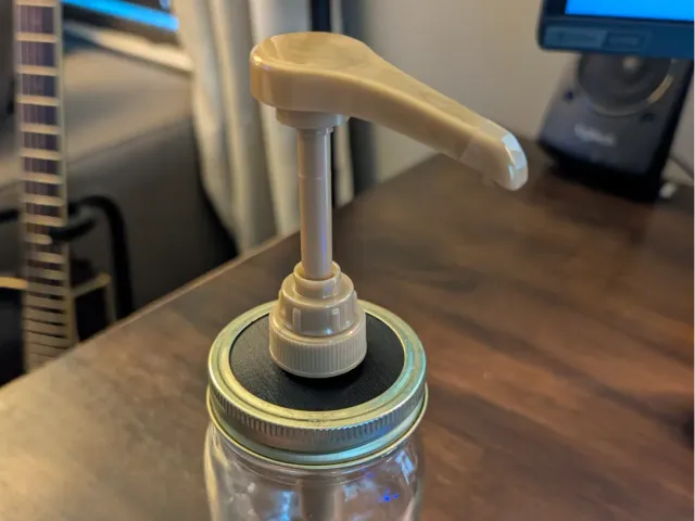 Mason Jar Syrup Pump Lid