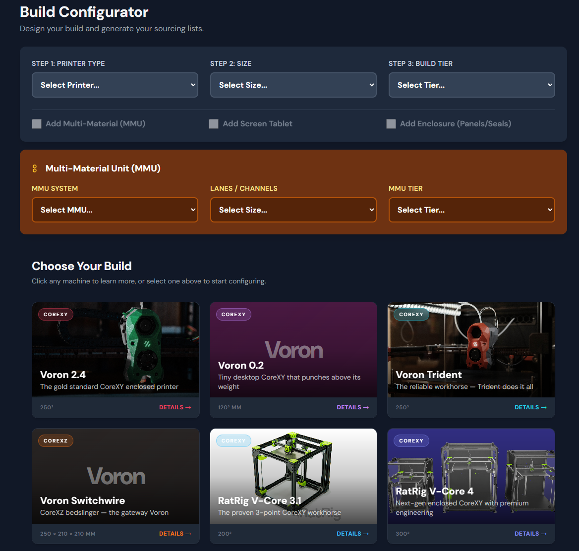 3D Printer Reference Configurator