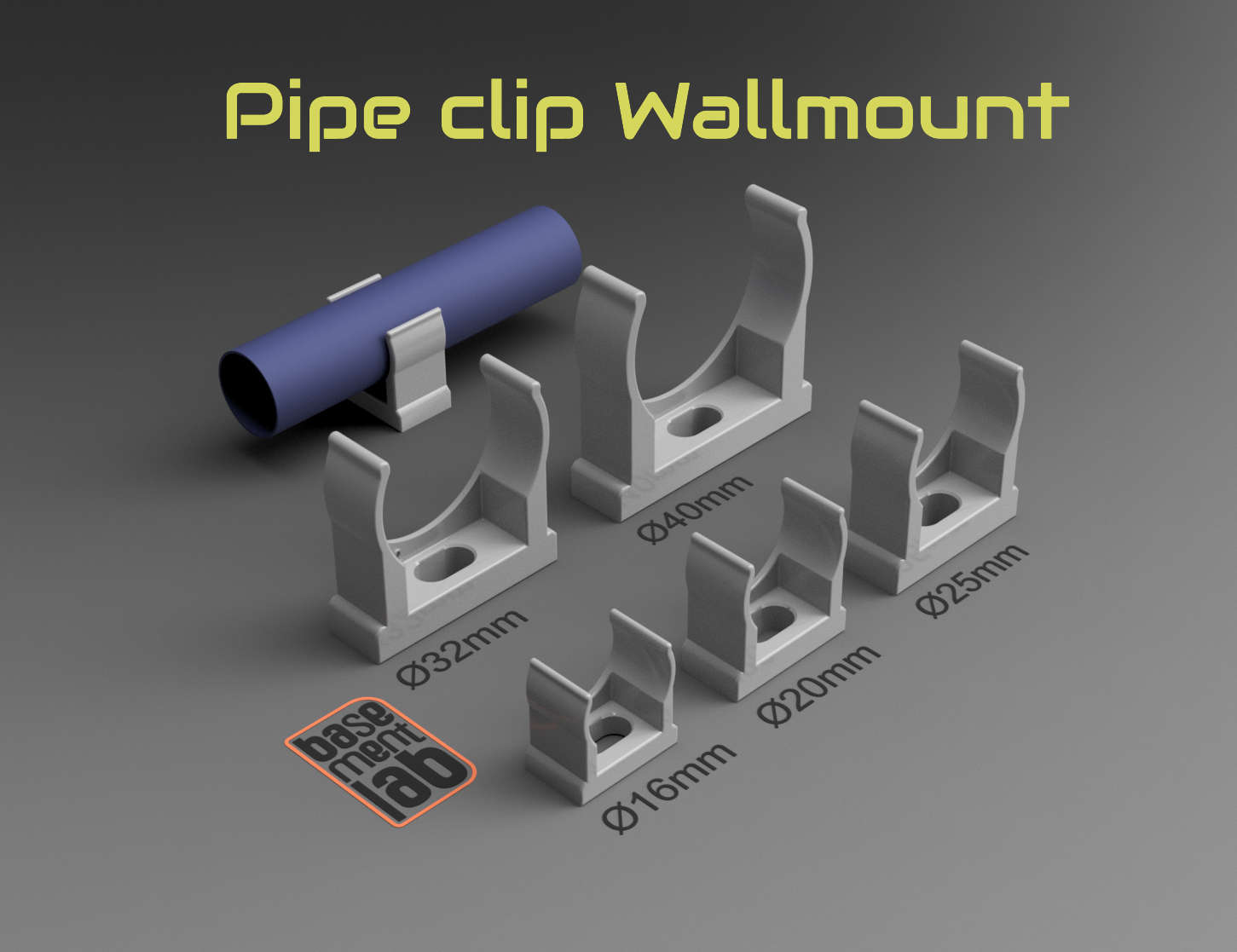 Pipe clip - Conduit Clips - A Type - Ø 16 / 20 / 25 / 32 / 40mm - Clip Fissatubo Aperto