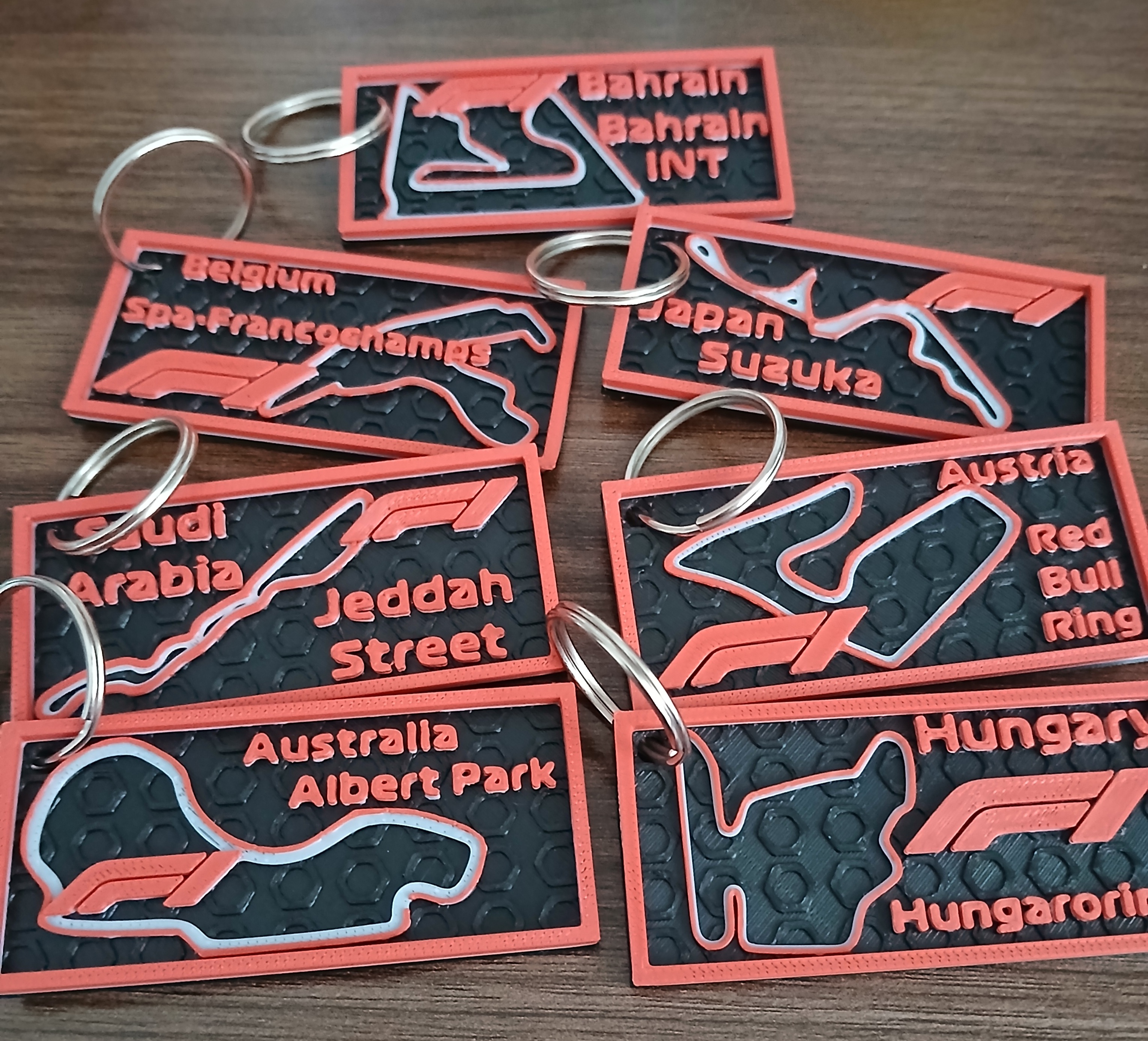 Formula 1 Racetrack Keyrings