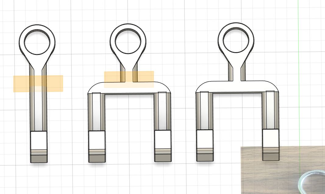 Towel hook for water key. Percha de toallas para llaves de agua