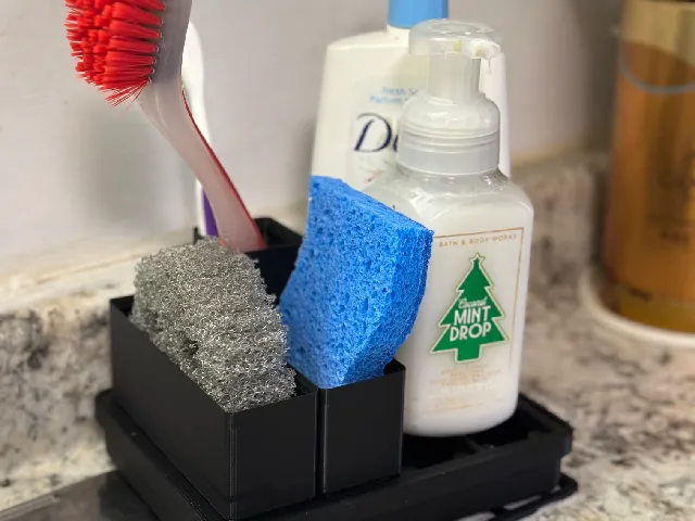 Dishfinity Sponge Rack: Modular sponge and soap holder