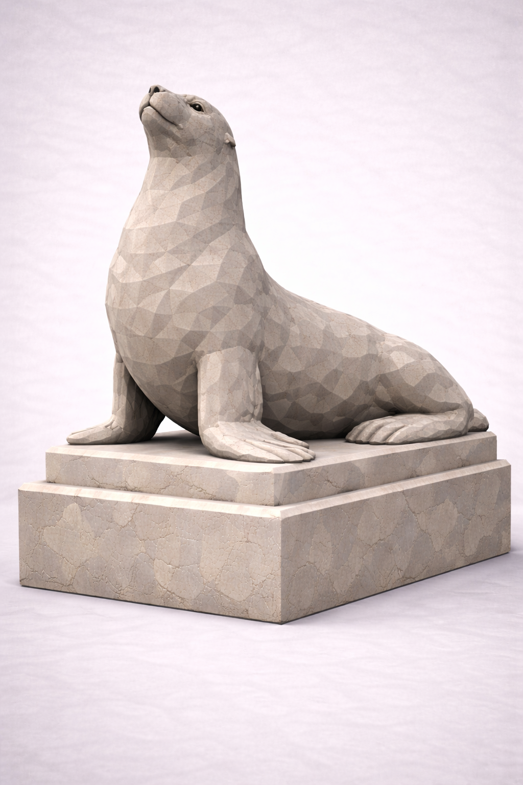 Sea Lion Statue Low Poly