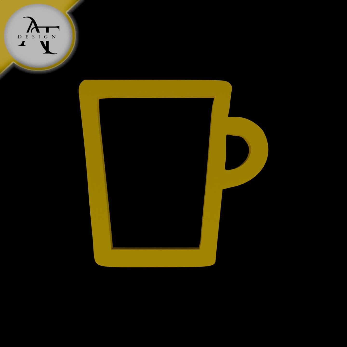 Simple Coffee Cup Symbol - 2D Art