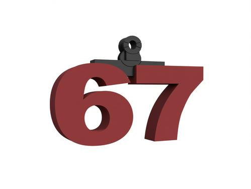67 door sign