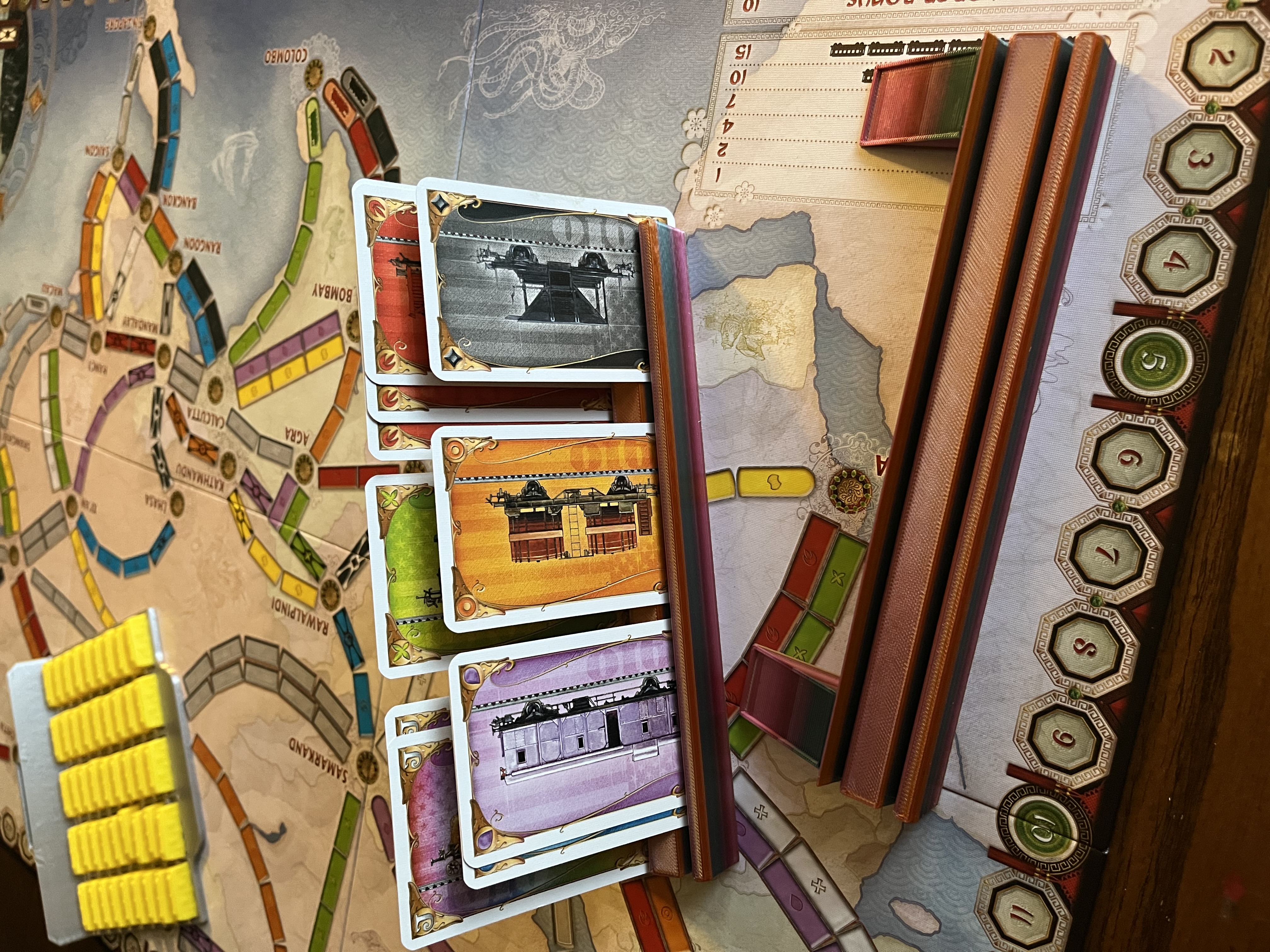 Ticket To Ride tiered Card Holder