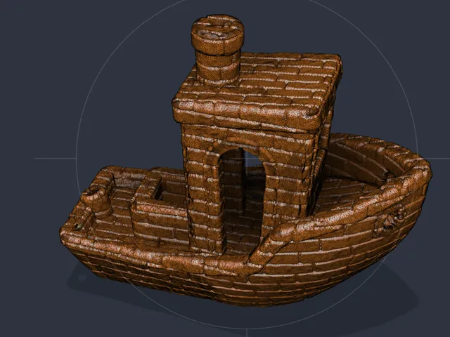 Benchy avec effet briques