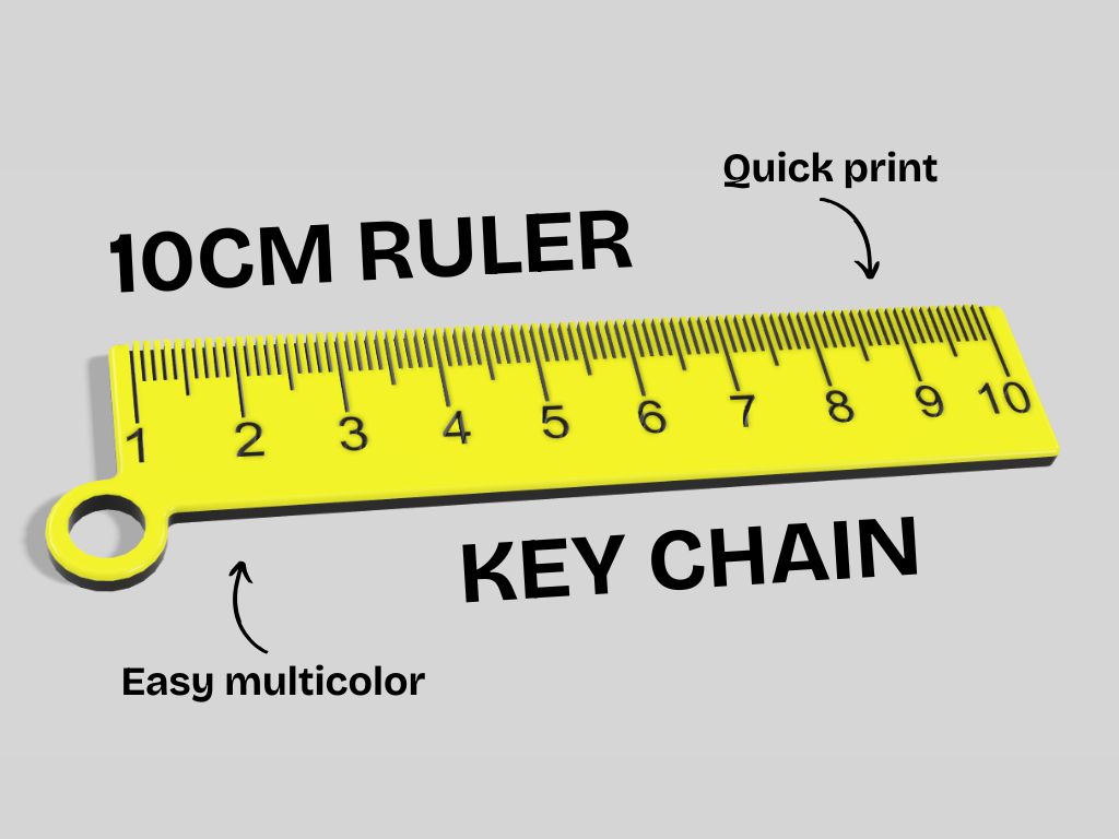 Ruler Keychain - 10cm