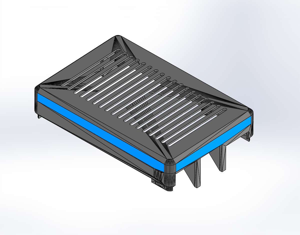 Modified Lid with space for PoE+ hat heatsinks