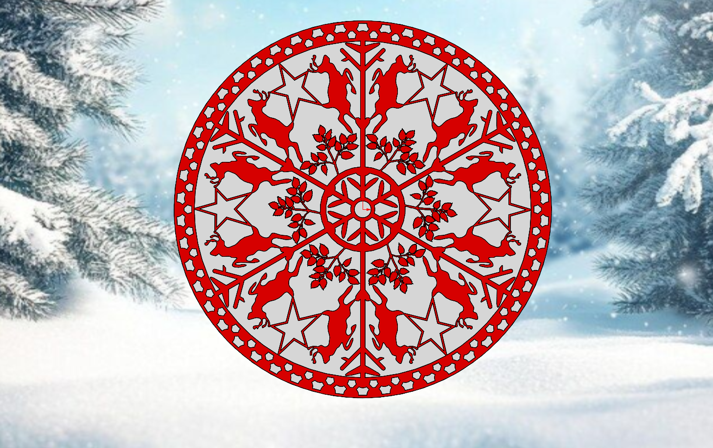 Christmas plate coaster