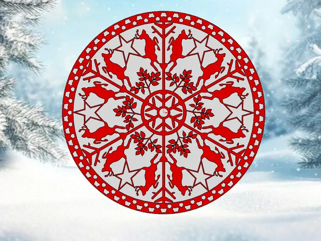 Christmas plate coaster