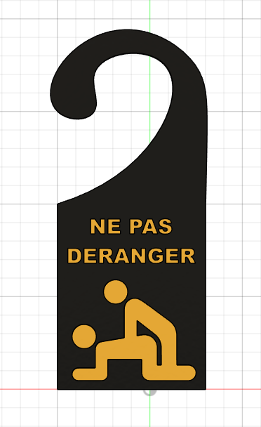 NE PAS DERANGER - Panneau de porte humoristique